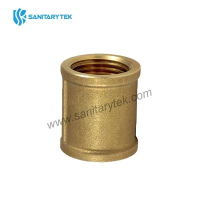 Brass socket F-F yellow