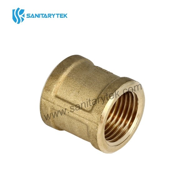 Brass socket F-F yellow