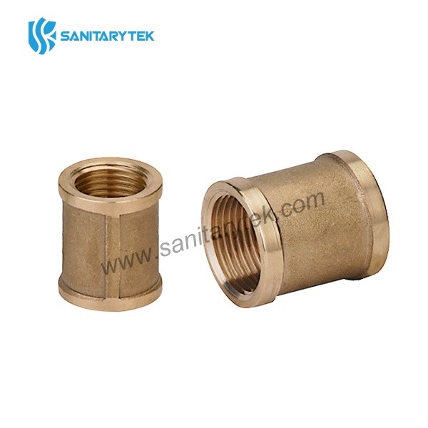 Brass socket F-F yellow