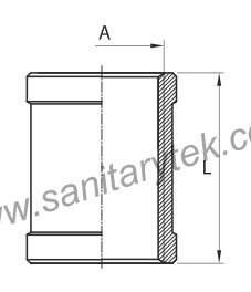 Brass socket F-F yellow