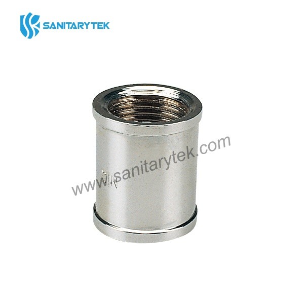 Brass socket f/f chrome plated