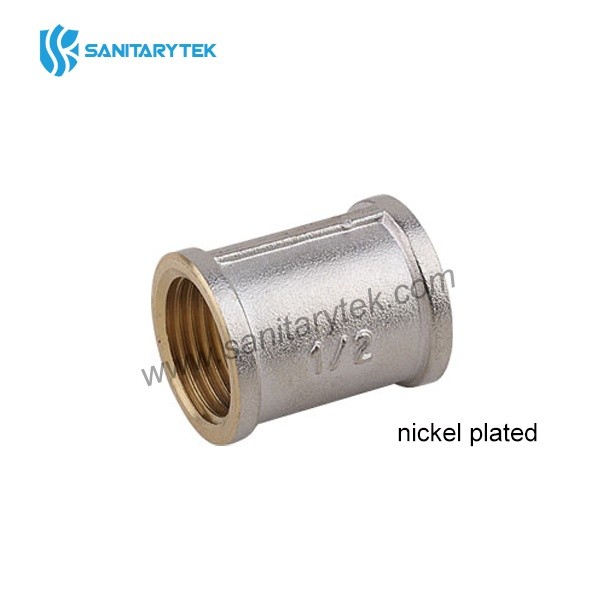 Brass socket f/f chrome plated