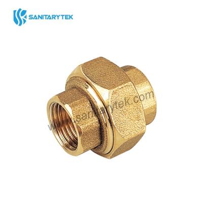 Brass straight female threaded union 3 pieces