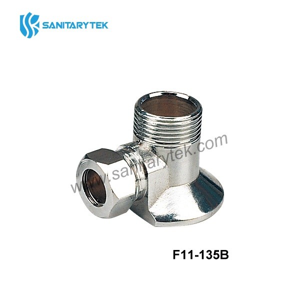 Brass wallplate elbow - chrome plated