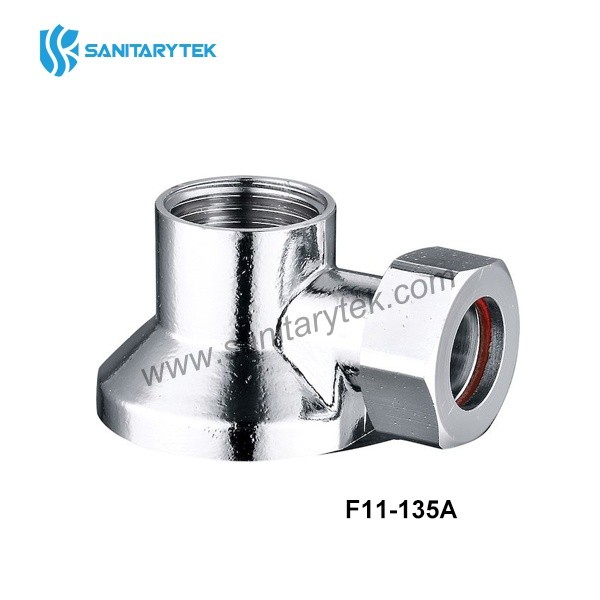 Brass wallplate elbow - chrome plated