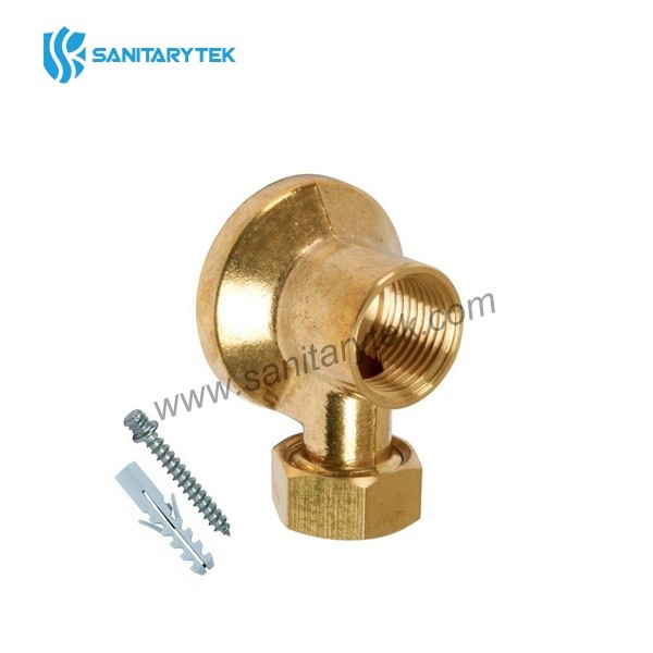 Brass wallplate elbow - chrome plated
