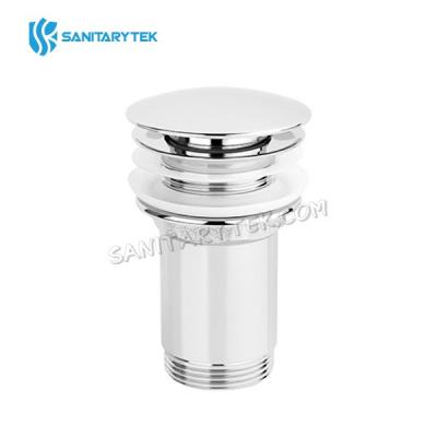 Brass waste for wash basin click-clack G5/4, without overflow, chrome