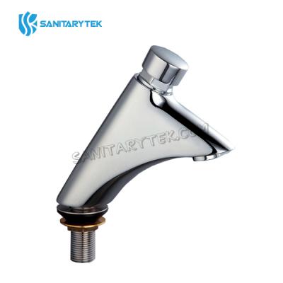Delay action basin tap