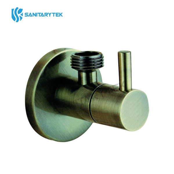 Deluxe bathroom angle valve round chrome