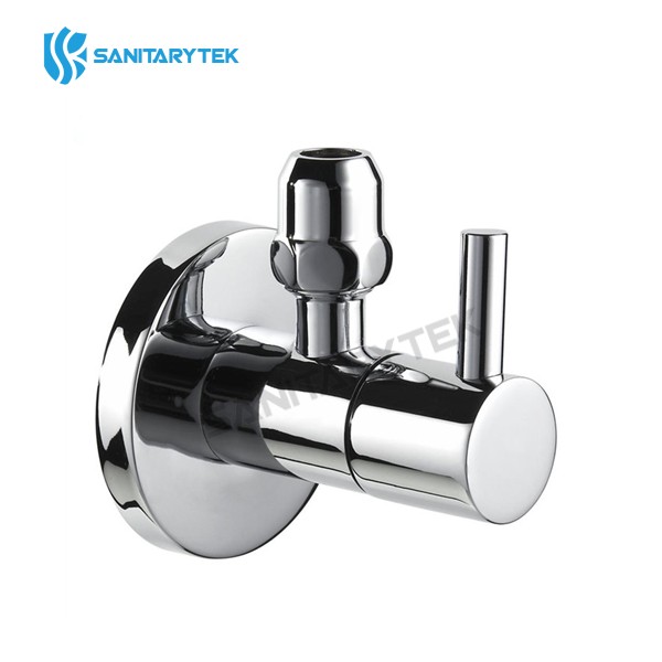 Deluxe bathroom angle valve round chrome