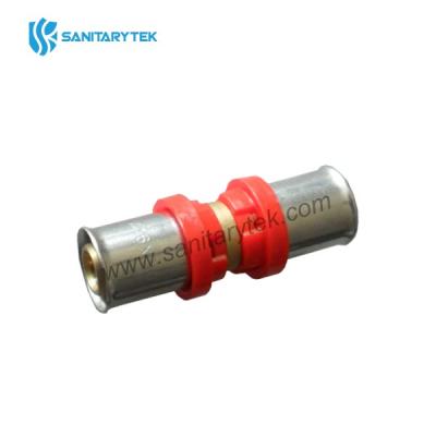 Double straight fitting - press connector