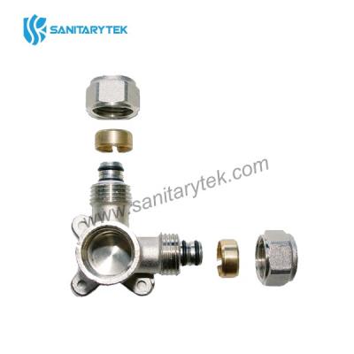 Double wallplate female elbow fitting