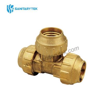 Equal Tee coupler fitting for polyethylene pipe