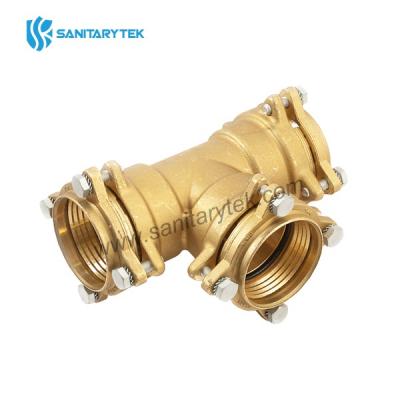 Equal tee coupler fitting for polyethylene