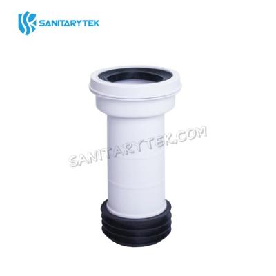 Extended straight WC pan connector