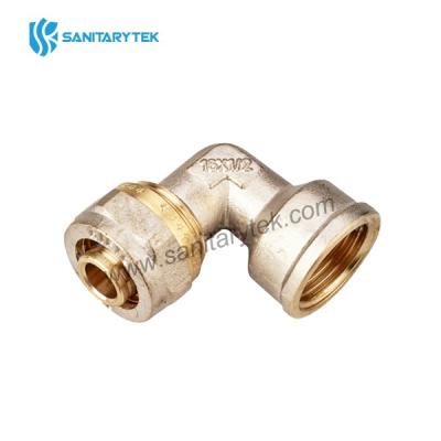 Female elbow fitting for multilayer