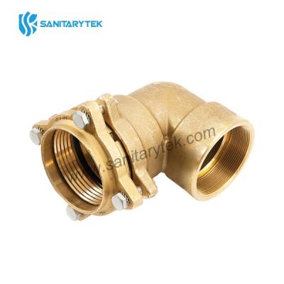 Female elbow fitting with flange for PE pipe
