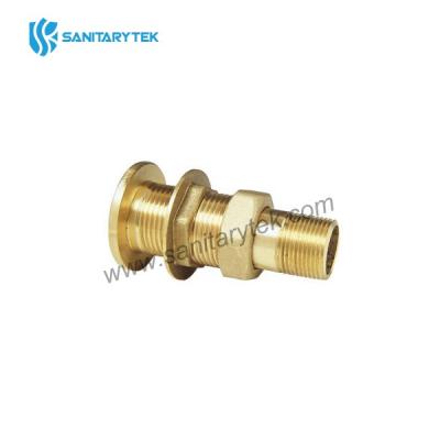 Flanged connector for tank with union
