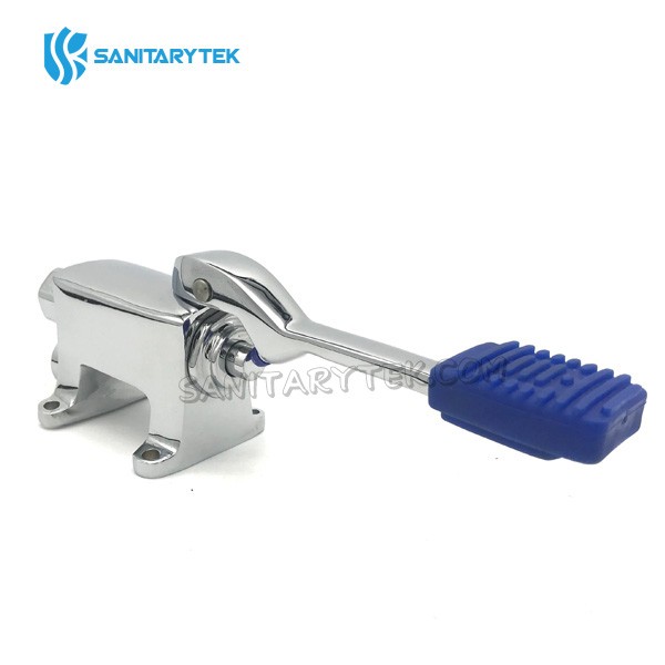 Foot operated floor mounted valve