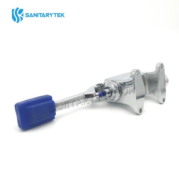 Foot operated floor mounted valve