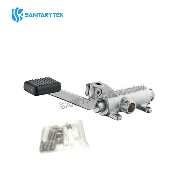 Foot operated tap with one pedal