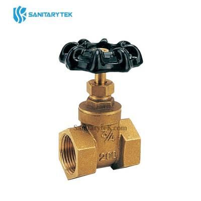 Forged brass gate valve FxF with iron handle