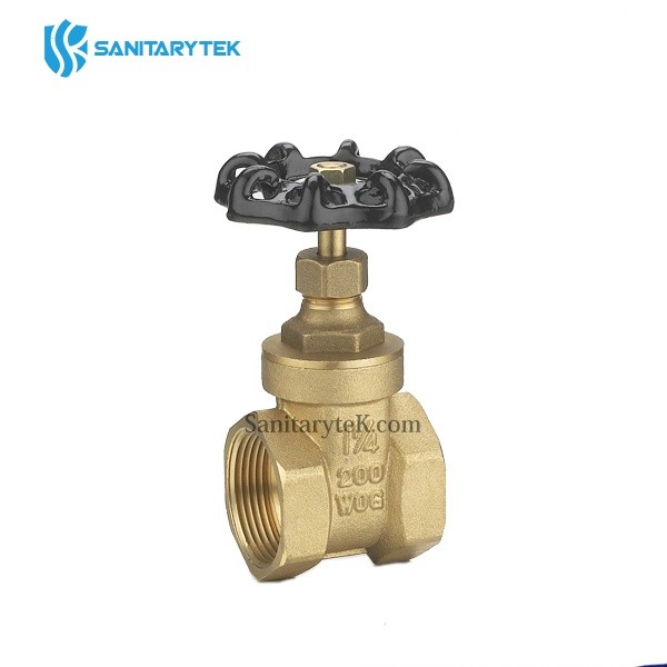 Forged brass gate valve FxF with iron handle - Image 2