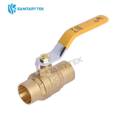 Full port brass sweat (solder) ball valve - 600 WOG