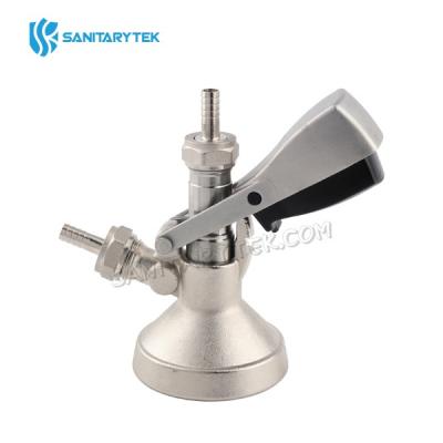 G type keg coupler - brass body, nickel plated
