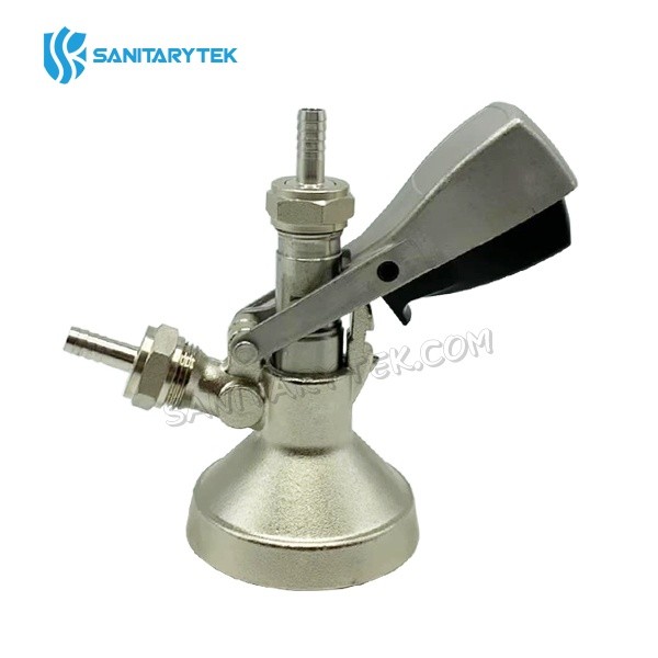 G type keg coupler - brass body, nickel plated - Image 2