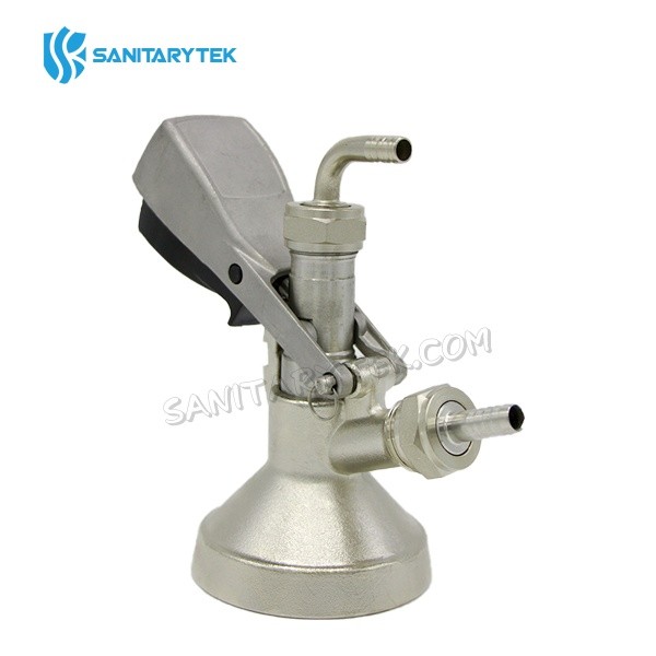 G type keg coupler - brass body, nickel plated