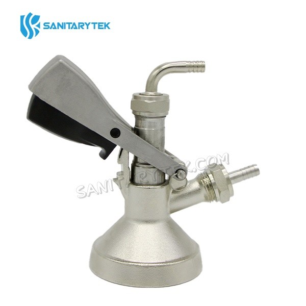 G type keg coupler - brass body, nickel plated