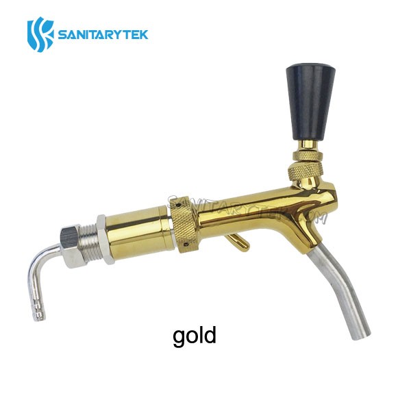Germany style adjustable beer tap, gold plated