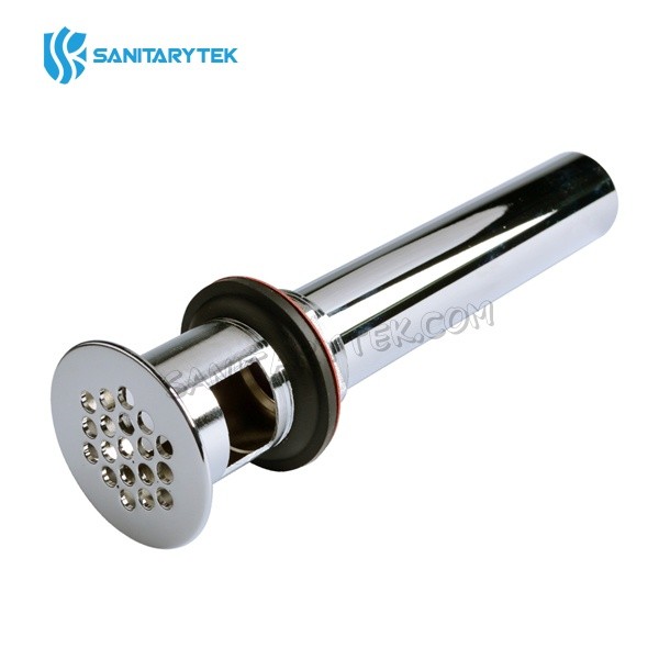 Grid drain strainer assembly with overflow