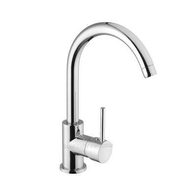 Kitchen sink mixer with swivel spout chrome