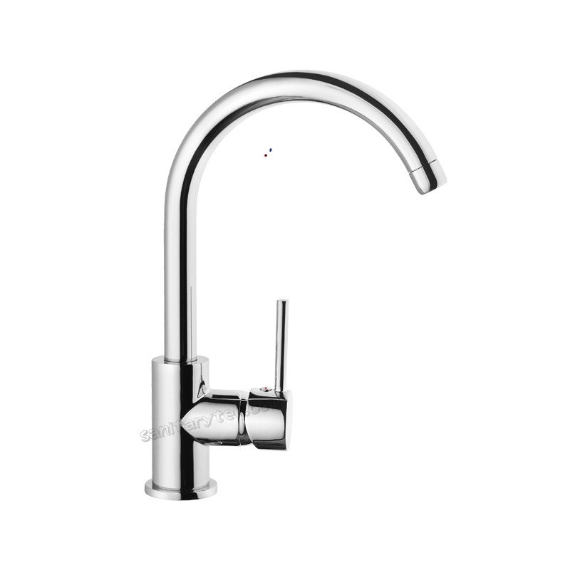 Kitchen sink mixer with swivel spout chrome - Image 2