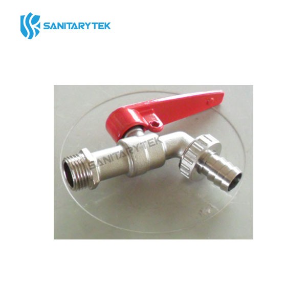 Locking hose ball bibcock