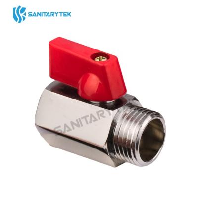 Mini brass ball valve chrome plated FM