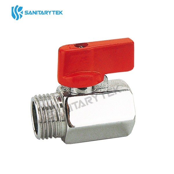 Mini brass ball valve chrome plated FM