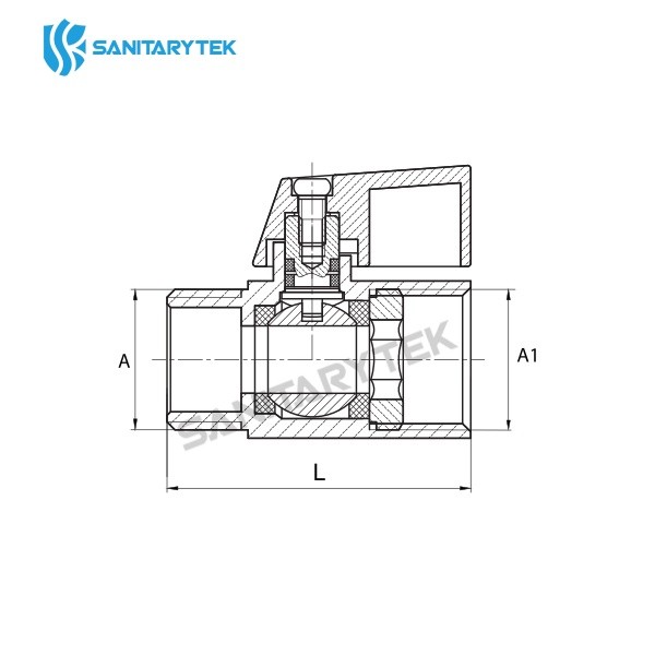 Mini brass ball valve chrome plated FM - Image 4