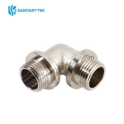 Nickel plated brass elbow 90° male/male