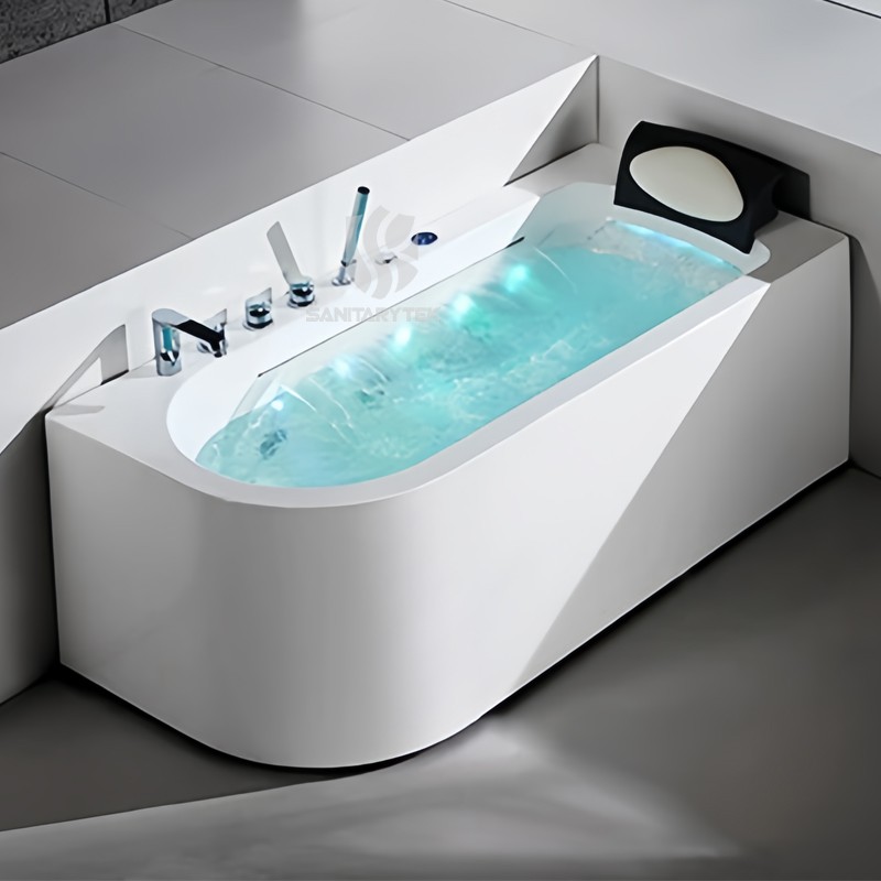 One Person Whirlpool Massage Rectangular Bathtub - Image 2