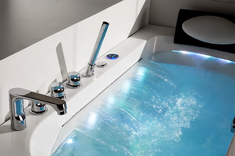 One Person Whirlpool Massage Rectangular Bathtub - Image 4