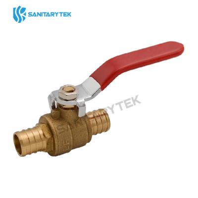 PEX brass ball valve with steel handle