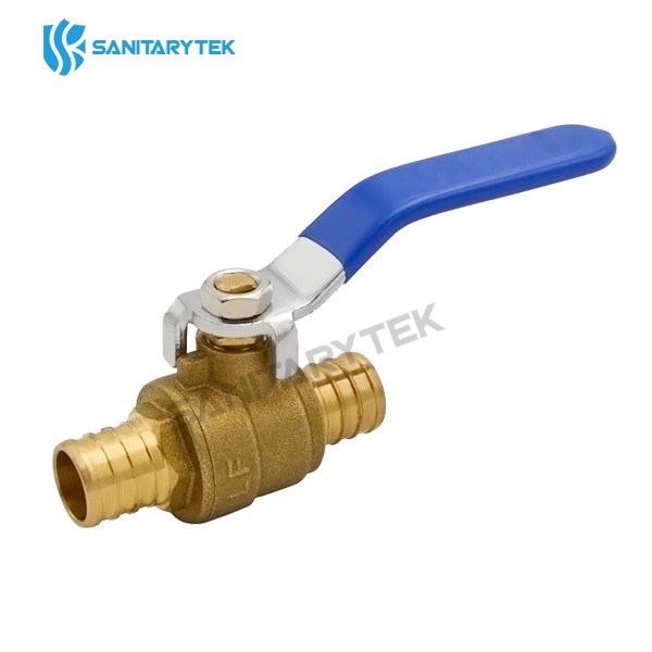 PEX brass ball valve with steel handle - Image 3