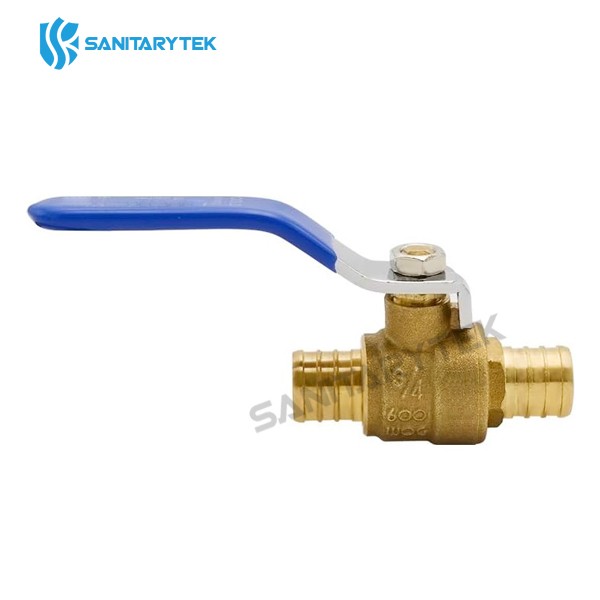 PEX brass ball valve with steel handle - Image 4