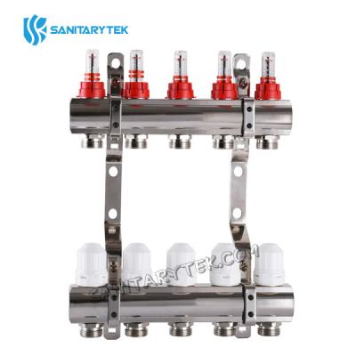 Pre-assembled brass manifolds with flow meters