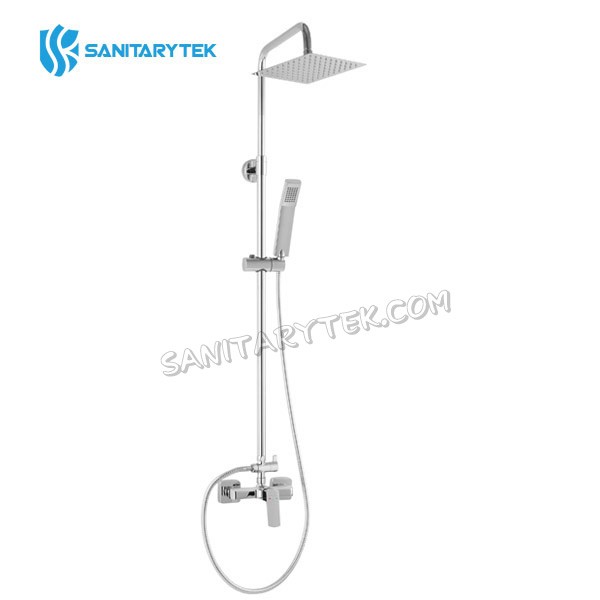 Rainfall shower system with mixer, chrome - Image 3