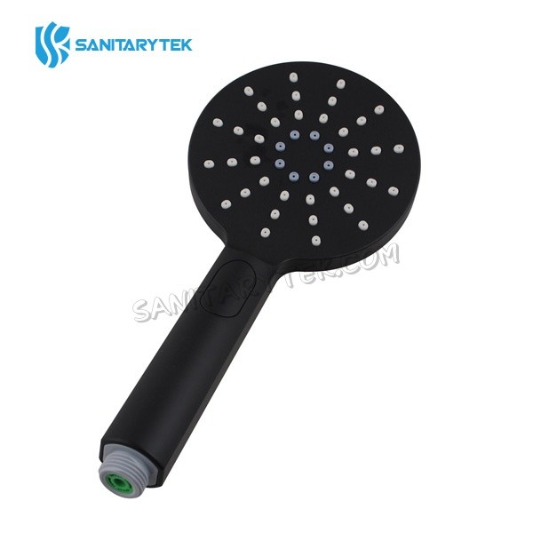 Round 3 functions matte black hand shower spray