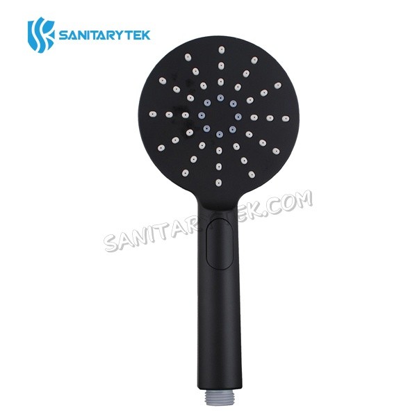 Round 3 functions matte black hand shower spray
